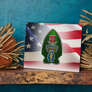 Plaquette van 7th Special Forces Group (AIRBORNE) Fotoplaat