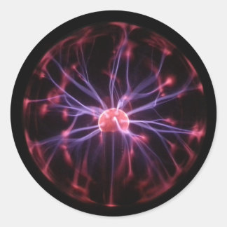 Plasma bal ronde sticker