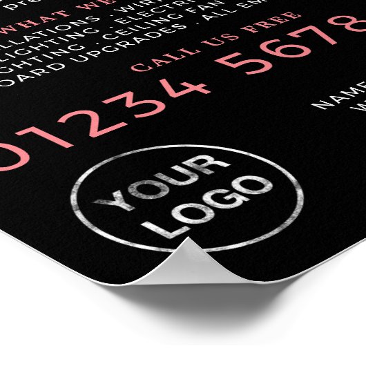 Plasma Ball, elektricien Adverteren Poster (Hoek)