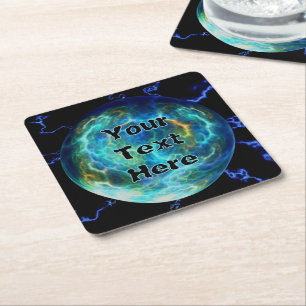 Plasma Electric Vierkante Kartonnen Onderzetter