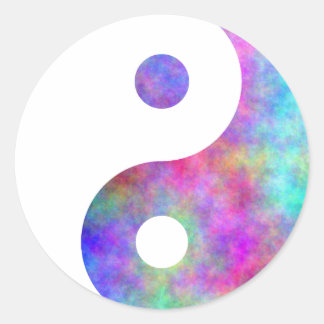 Plasma Yin Yang Ronde Sticker