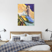 Plaster Statuette Roos en Novels Vincent van Gogh Canvas Afdruk (Insitu (Slaapkamer))