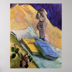 Plaster Statuette Roos en Novels Vincent van Gogh Poster