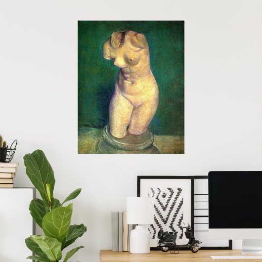 Plaster Statuette Vrouw Torso door Vincent van Gog Poster (Thuiskantoor)