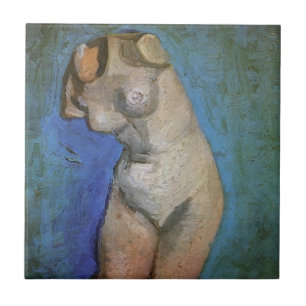 Plaster Statuette Vrouw Torso door Vincent van Gog Tegeltje