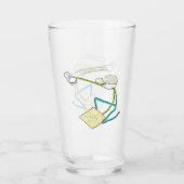 Plasterer Stickman Glas (Achterkant)