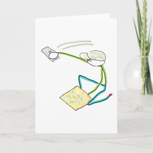 Plasterer Stickman Kaart (Voorkant)