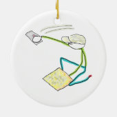 Plasterer Stickman Keramisch Ornament (Achterkant)