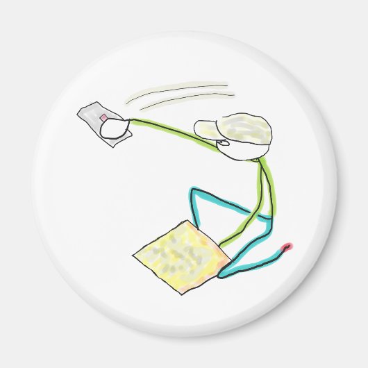 Plasterer Stickman Magneet (Voorkant)