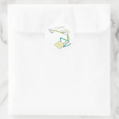 Plasterer Stickman Ronde Sticker (Tas)