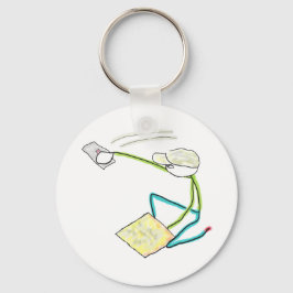 Plasterer Stickman Sleutelhanger