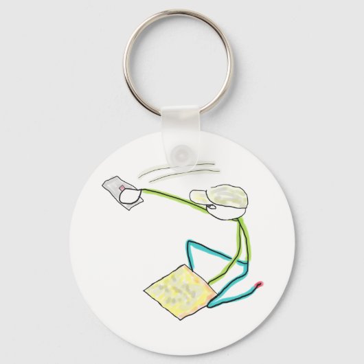 Plasterer Stickman Sleutelhanger (Voorkant)