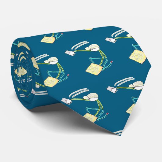 Plasterer Stickman Stropdas (Opgerold)