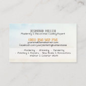 Plastering Services Drywall Professional Visitekaartje (Achterkant)