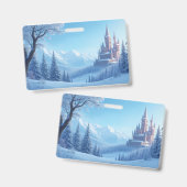 Plastic badge in bevroren stijl (Voor- en achterkant)