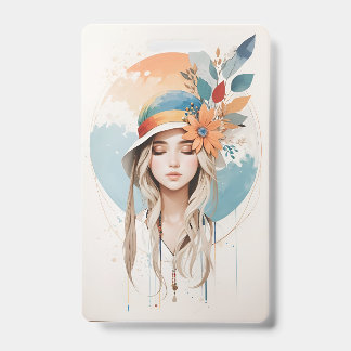 Plastic badge - verticaal