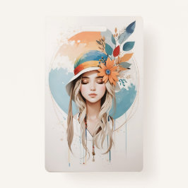 Plastic badge - verticaal