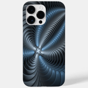 Plastic Blauw Grijs 3D Fractale Kunst Moderne Abst Case-Mate iPhone 14 Pro Max Hoesje