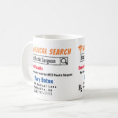 Plastic chirurg Funny Search Cft Mok (Voorkant links)