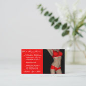 Plastic chirurgische ingreep rood/zwart visitekaartje (Staand voorkant)