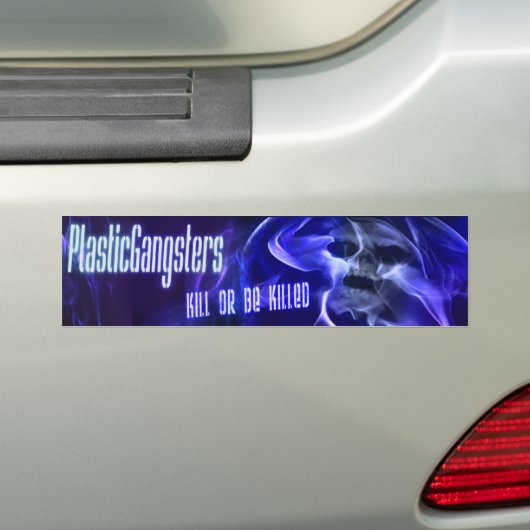 plastic gangsters auto bumper sticker (Op auto)