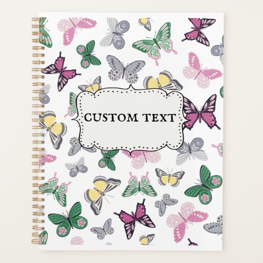 Plastic Gelamineerde Vlinderdruk Gepersonaliseerd Planner (Voorkant)