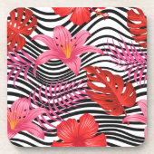 Plastic Onderzetters Tropische handpalmen (Voorkant)