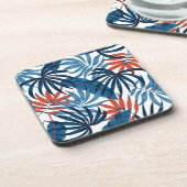 Plastic Onderzetters Tropische handpalmen Print (Linkerzijde)