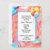 Plastic Psychedelic Verjaardag Uitnodigen Kaart (Voorkant)