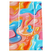 Plastic psychedelische vloeibare vormen medium cadeauzakje (Achterkant)