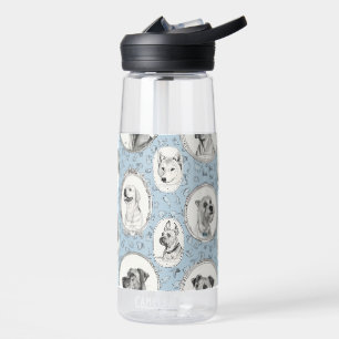 Plastic waterfles met hondenprint