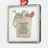 Plastic zakken metalen ornament (Links)