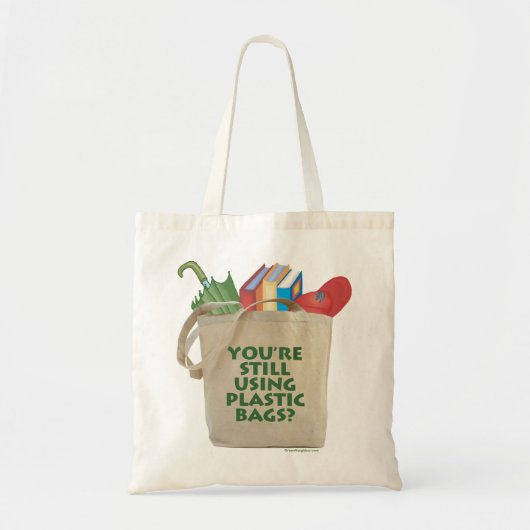 Plastic zakken tote bag (Voorkant)