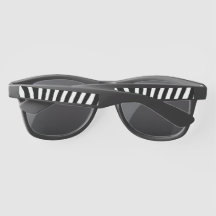 Plastic zonnebril, Zebra Stripes Lijst, Dark Lens