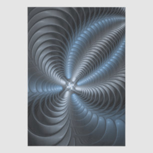 Plastisch blauw grijs 3D fractale kunst modern abs Tissuepapier