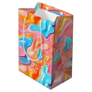 Plastische Psychedelische Vloeibare Vormen Medium Cadeauzakje