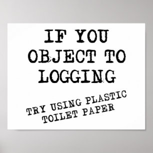 Plastische Toiletpapier Grappige Poster