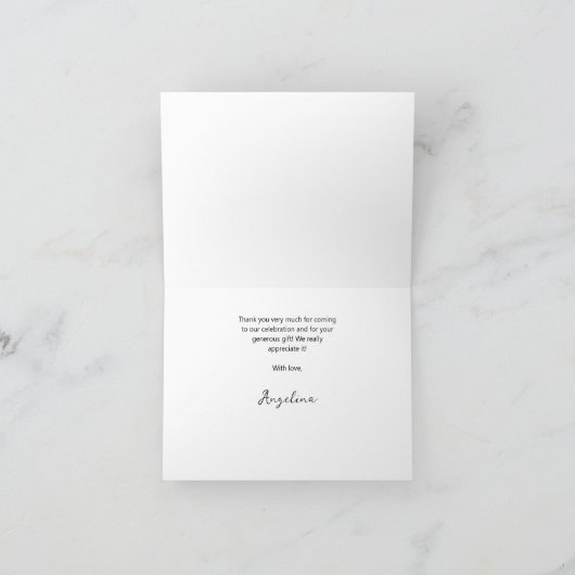 Plat Bedankt Baby shower. (Binnen)