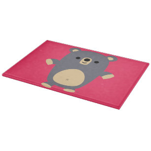 Plat Big Blue Cartoon Bear Planche à découper