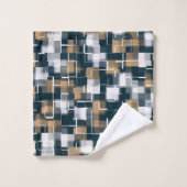 Plat blanc noir Brown or bleu moderne (Gant de toilette)