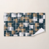 Plat blanc noir Brown or bleu moderne (Serviette à main)