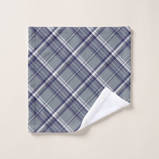 Plat Bleu Et Gris (Gant de toilette)