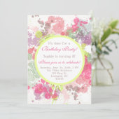 Plat d'aquarelle Invitation à la fête d'anniversai (Debout devant)