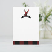 Plat de Buffalo de cerf de Carte de remerciements (Debout devant)