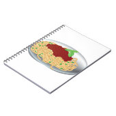 Plat de carnet de notes à spirale de spaghetti (Côté gauche)