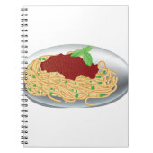 Plat de carnet de notes à spirale de spaghetti (Devant)