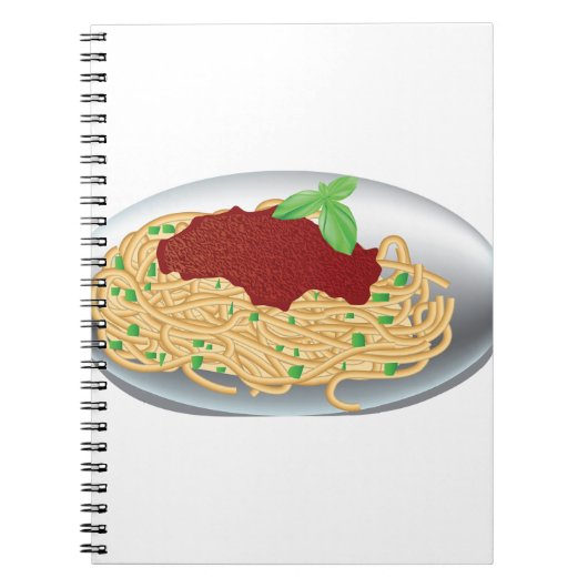Plat de carnet de notes à spirale de spaghetti (Devant)