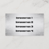 Plat de regard en métal avec des cartes de visite (Dos)