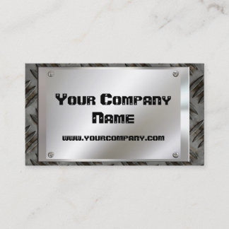 Plat de regard en métal avec des cartes de visite