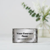 Plat de regard en métal avec des cartes de visite (Debout devant)